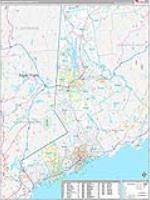 Western Connecticut, Ct Carrier Route Wall Map